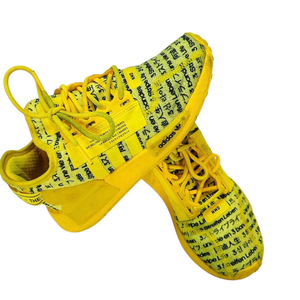 2022 ADIDAS NMD R1 V2 J "All Over Print" FZ6236 Running Sneakers big boy Kids US